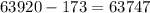 63920-173=63747