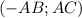 \left(-AB; AC\right)