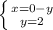 \left \{ {{x=0-y} \atop {y=2}} \right.
