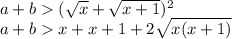a+b(\sqrt{x}+\sqrt{x+1})^2\\
a+bx+x+1+2\sqrt{x(x+1)}