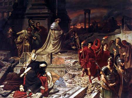 Какое из этих событий произошло во время правления нерона: в риме в 64 году,война с германцами,разгр