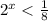 2^{x} < \frac{1}{8}