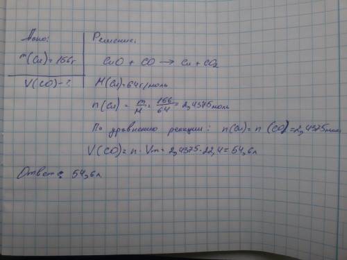 надо. только с подробностями и с уравнением реакции и все расписать поподробнее найти объем co, кото