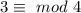 3 \equiv \ mod \ 4