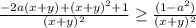 \frac{ -2a(x+y)+(x+y)^2+1 }{(x+y)^2} \geq \frac{ (1-a^2) }{ (x+y)^2 } \\
 
