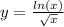 y= \frac{ln(x)}{ \sqrt{x} }