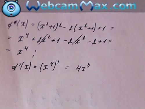 Найти значение производной функции в точке x0=2 f(x)= (x^2+1)^2-2(x^2+1)+1