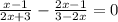 \frac{x-1}{2x+3}-\frac{2x-1}{3-2x}=0\\
