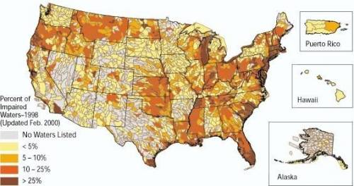 Отметьте на карте районы загрязнения сша и источники их загрязнения.