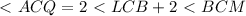 \ \textless \ ACQ=2\ \textless \ LCB+2\ \textless \ BCM