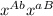 x^{Ab} x^{aB}