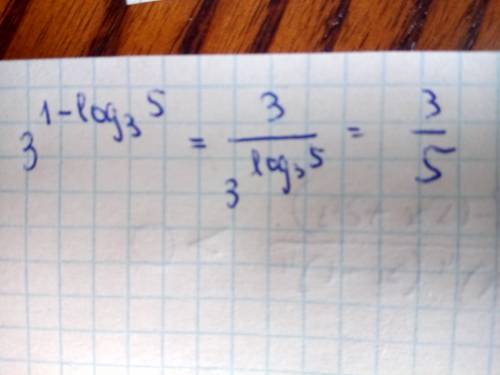 Найдите значение выражения 3^1−log35