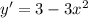 y'=3-3x^2