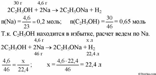 Вычислите объем водорода выделившийся при взаимодействии калия массой 4, 6 г с пропиловым спиртом ма