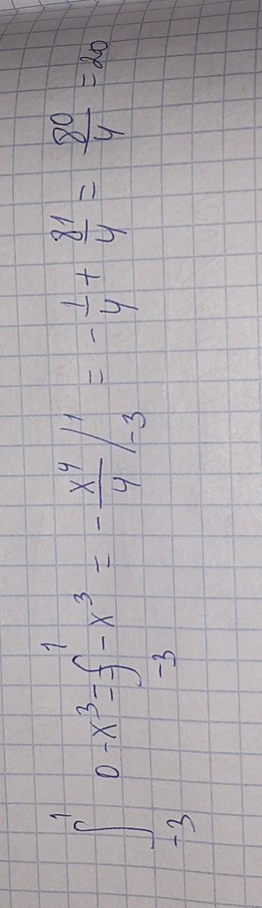 Математику решить Найти площадь фигуры ограниченной линиями: y=x^3, y=0, x=1, x=-3