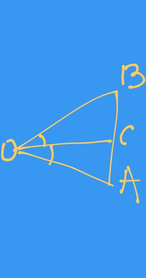 Известно что OC бисектриса угла AOB. Из ниже приведённых предложений верным является: а) угол AOC&gt