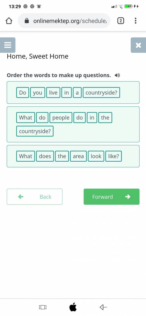 X INHome, Sweet HomeOrder the words to make up questions. )aDo countryside? you in livetodo you vill