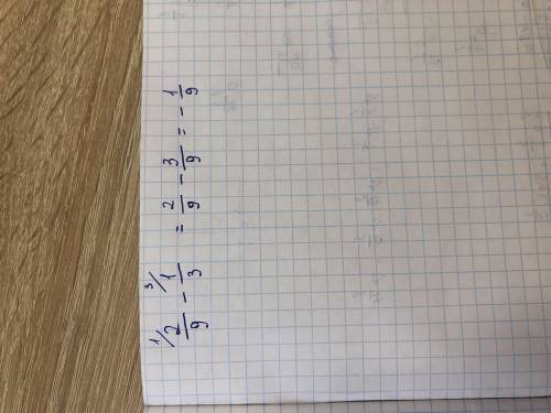 2/9 -1/3 просто нужно решить решите