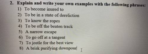 Explain the following phrases