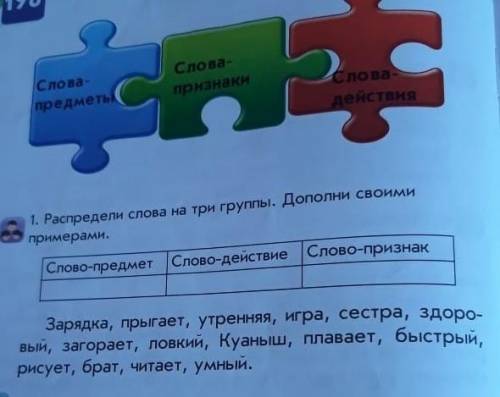 Слова-предмет,слово- действие,слово-призднак