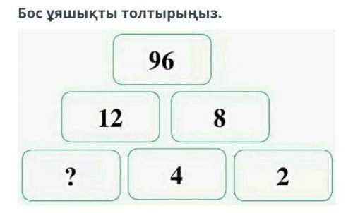 Бос ұяшықты толтырыңыз көмек