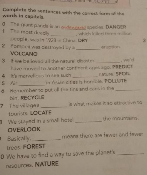 Complete the sentences with the correct form of the words in capitals.
