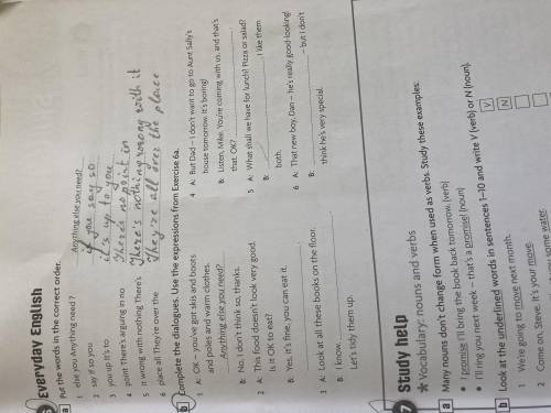 Complete the dialogues. use the expressions from Exersice 6a