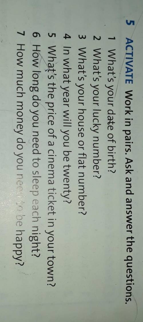 ответenglish7class p.78 ex.5