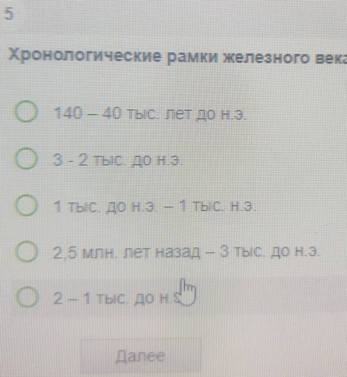 Хронологические рамки железного века: