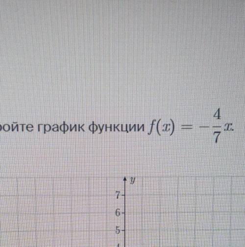 Постройте график функции f(x) =4/7x