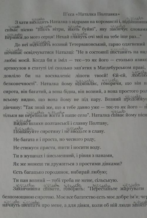 Написати над кожним словом частину мови