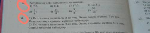 Қатынасқа кері қатынасты жазындар 5 и 6​