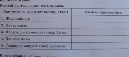 Кесте толтыру керек, теез керек болып тур, отыныыыш