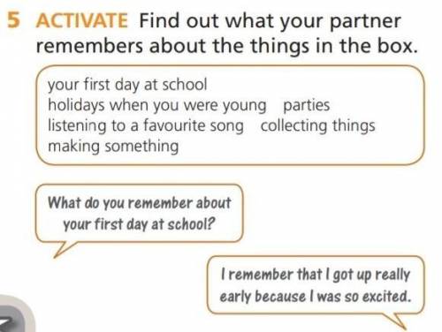 Find out what your partner remembers about the things in the box. 