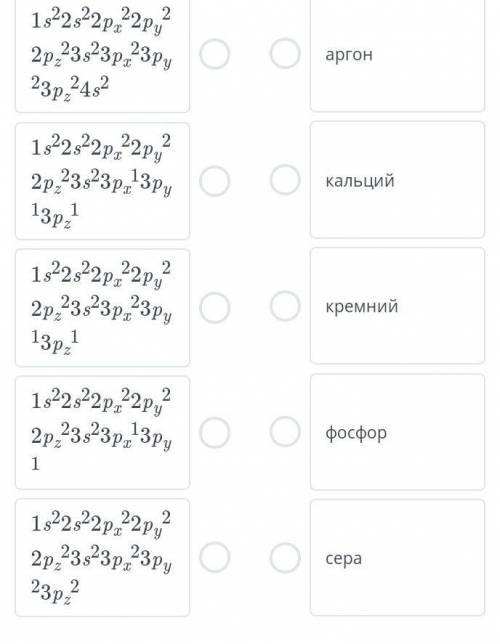 Определи элемент по электронной конфигурации ​