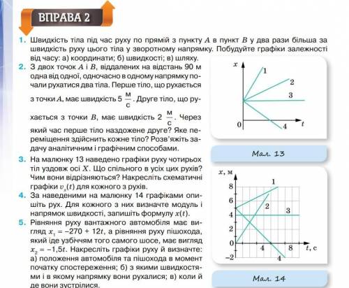 Физика , решить Вправу 2 (1-5)
