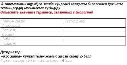4-тапсырманы оқу.«Қос жазба күнделігі арқылы би алогияға қатысты терминдердің мағынасын түсіндіру