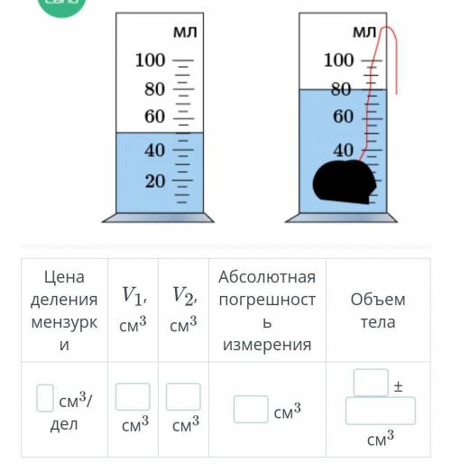 Определи размер тела не правильной формы показаного на рисунке
