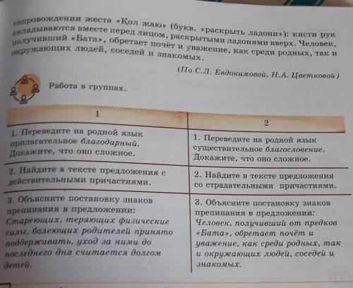 В казахских семьях всегда был очен ь высок авторитет старих поколений, развито уважение к старости и