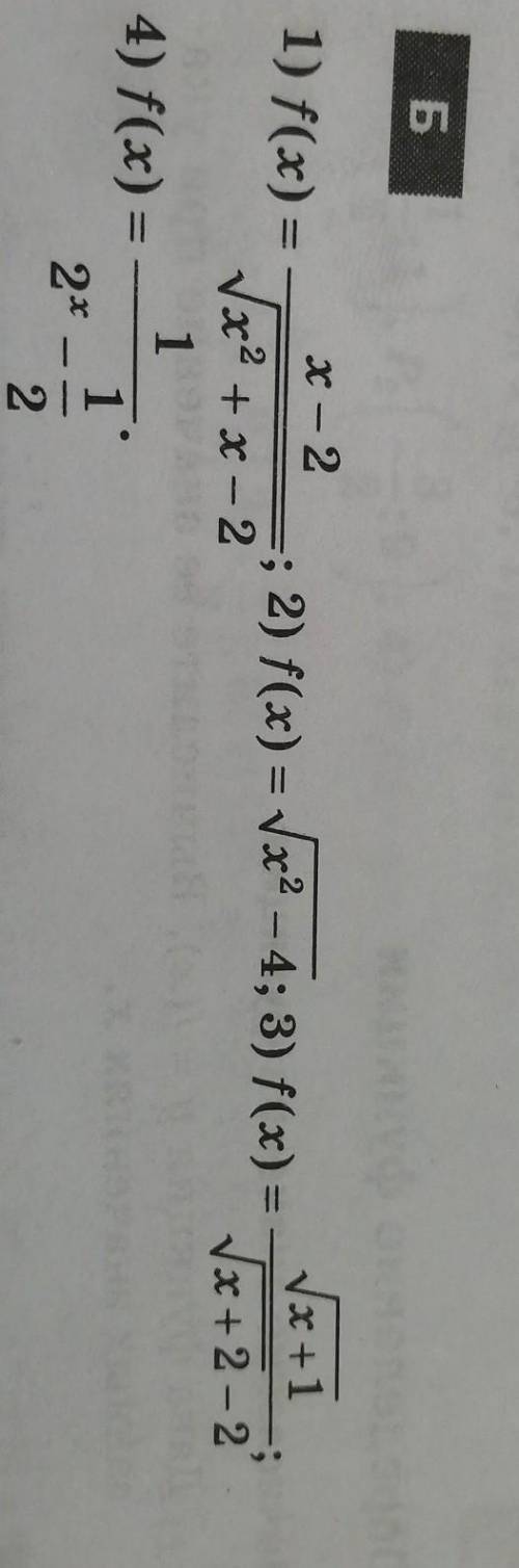 Найдите область определения функции y=f(x) 