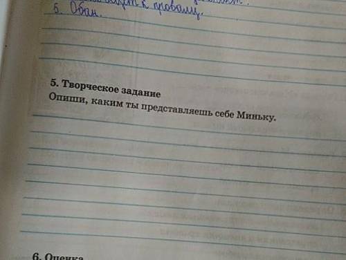 Опиши, каким ты представляешь себе Миньку. Рассказ Не надо врать 