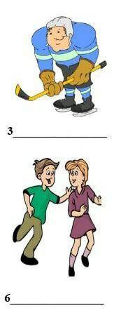 Task 2.Write the name of sports and games 