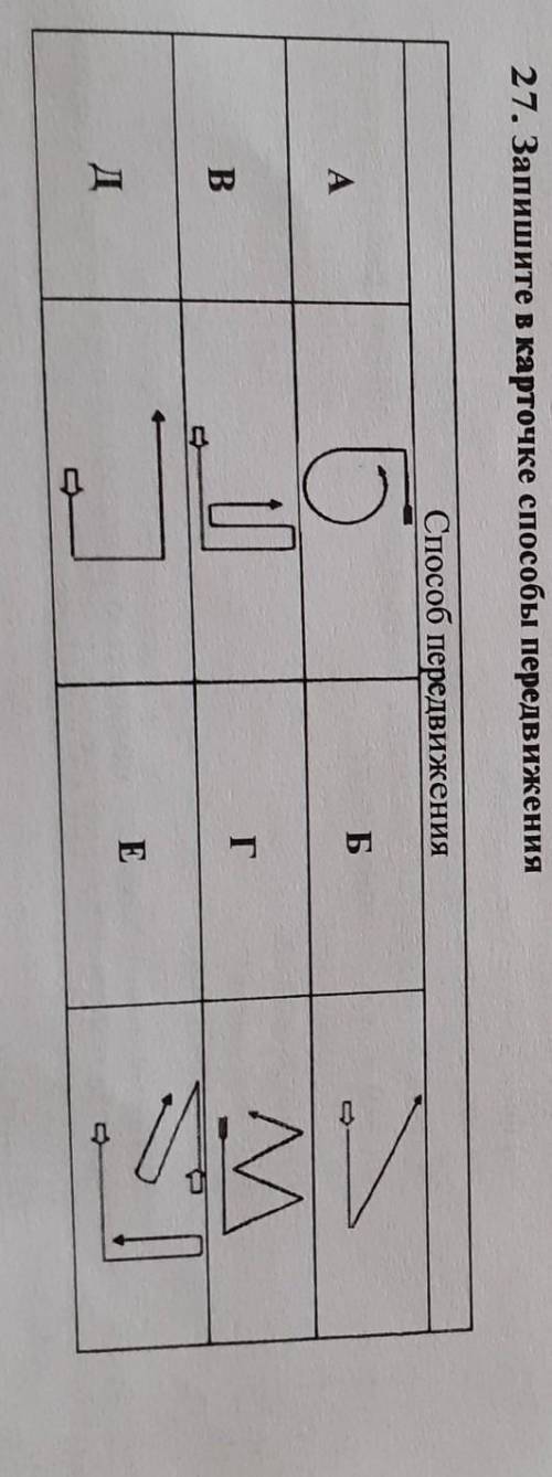 Запишите в карточке передвижения