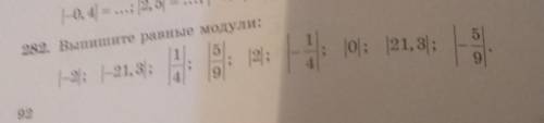 6 класс Выпишите равные модули |-2|:|21,3|:|1/4|:|5/9|:|2|:|-1/4|:|0|:|21,3|:|-5/9|.