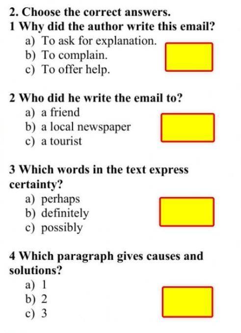 Choose the correct answers why did the author