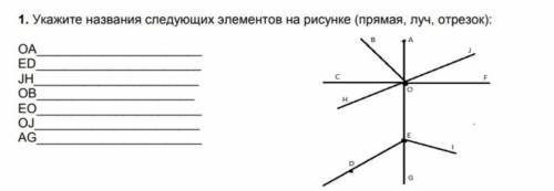 1. Укажите названия следующих элементов на рисунке