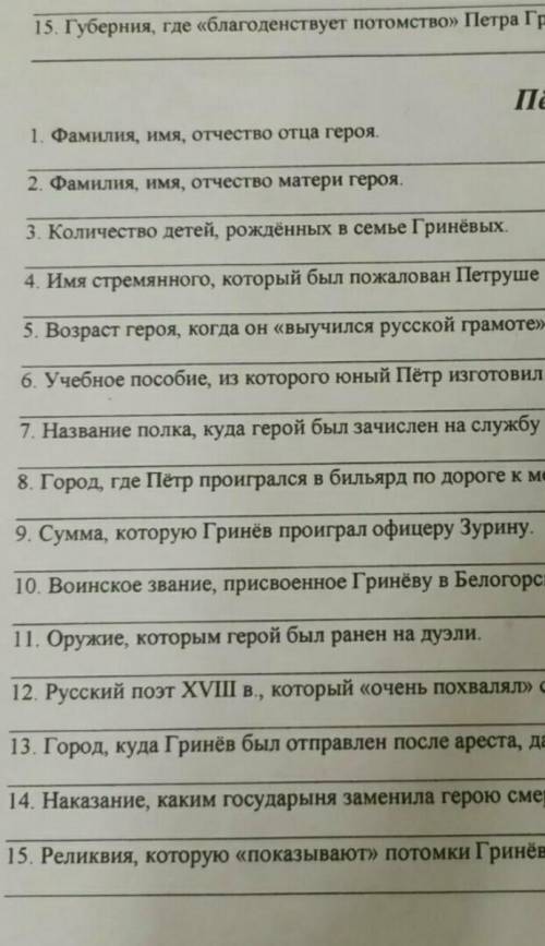 Анкета Гринева петра то что не видно спрашивать