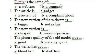 Read the text then choosse the correct answers