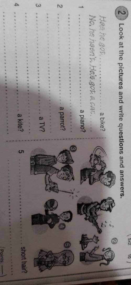 Look at the pictures and write questions and answers.