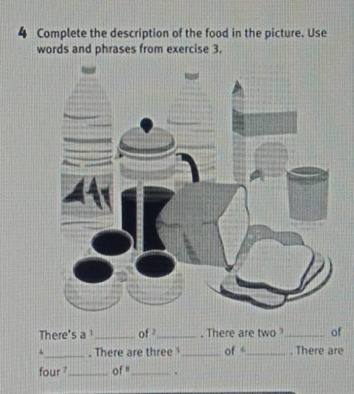 Слова: Coffee, Hot chocolate, tea, bread, cheese, ham, toast, milk, orange juice, water, cereal!